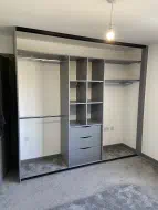 Dust grey wardobe in very practical layout, fitted in Stockton-on-Tees